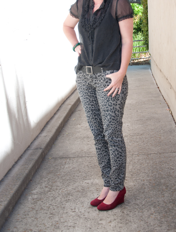 what i'm wearing {leopard print and polka dots}