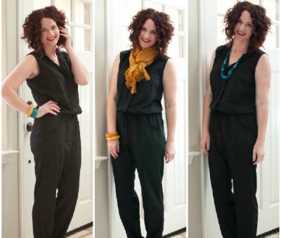 what should i wear today - new to me, black jumpsuit