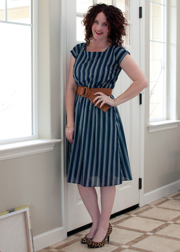 mixing patterns with a vintage dress