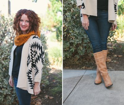 a sweater, boots and a cowl {yay!}