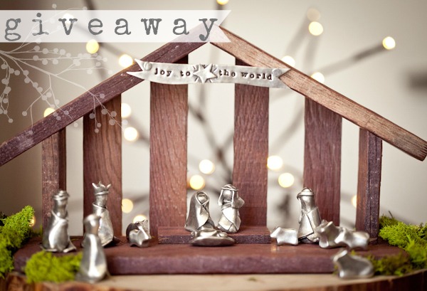 Someone is going to win a nativity set!  {**giveaway***}