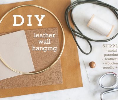 DIY leather wall hanging