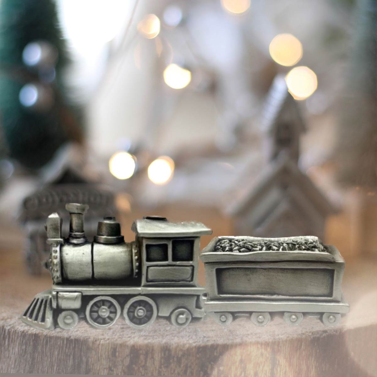 Winter Wonderland Express Train and Coal Car Set (Pewter)