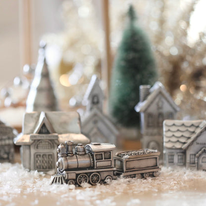 Winter Wonderland Express Train and Coal Car Set (Pewter)