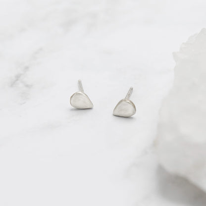 Raindrop Stud Earrings (Sterling Silver)
