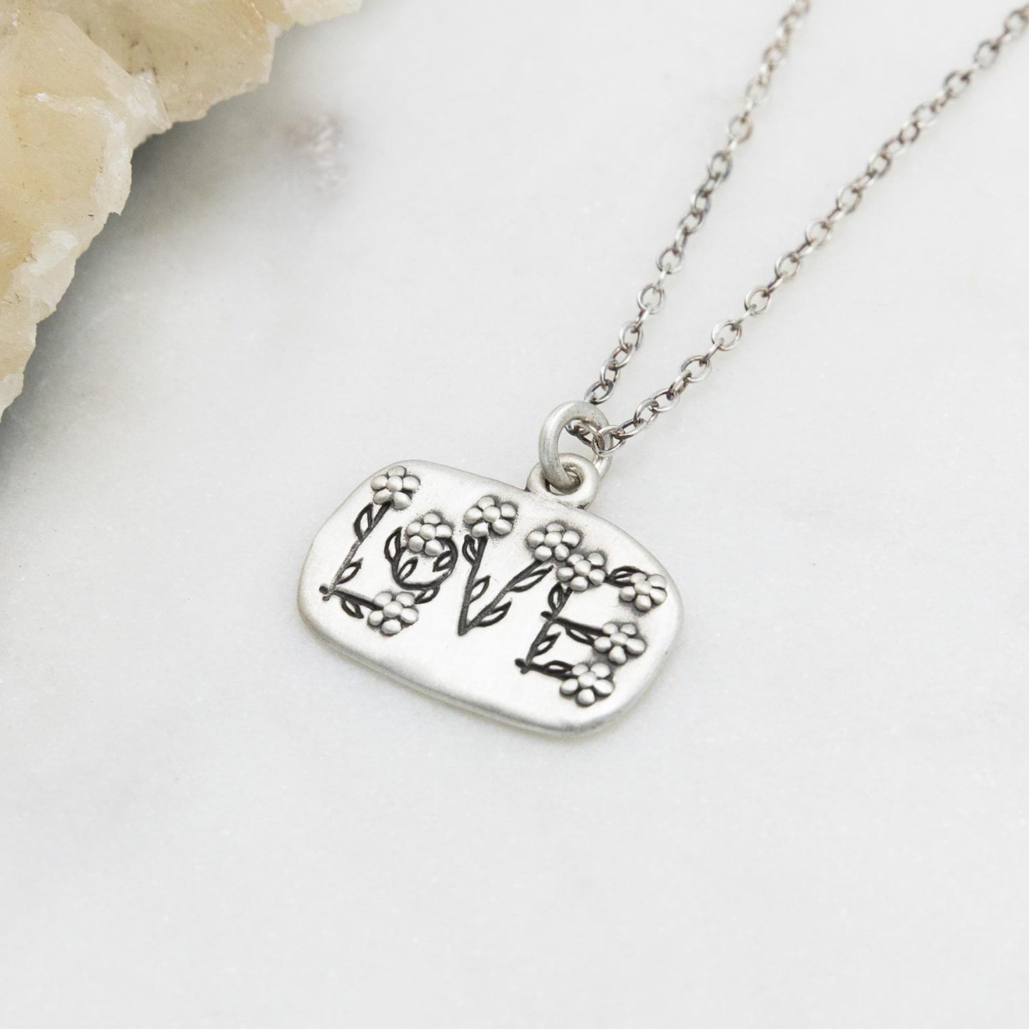Love and Wildflowers Necklace (Sterling Silver)