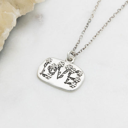 Love and Wildflowers Necklace (Sterling Silver)