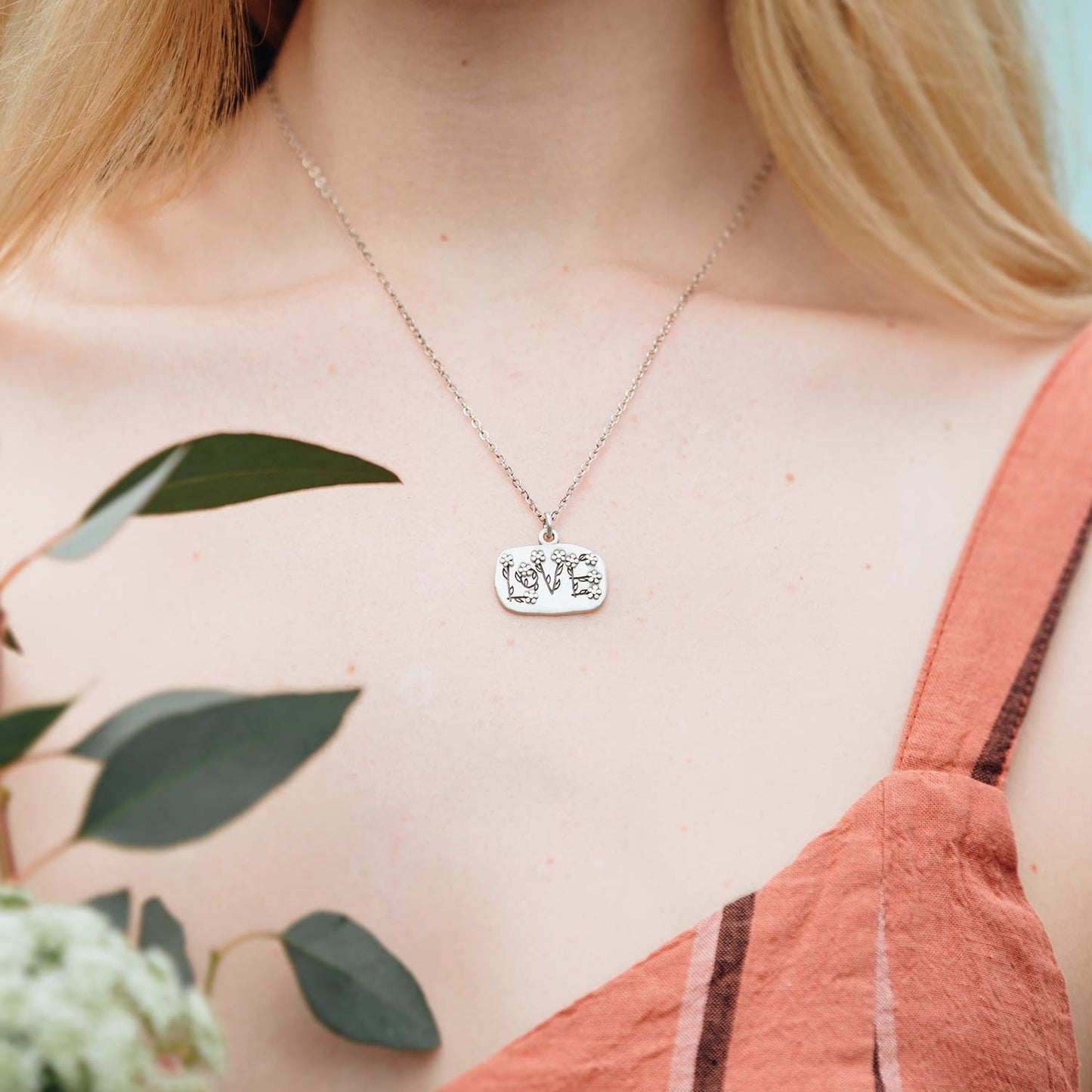 Love and Wildflowers Necklace (Sterling Silver)