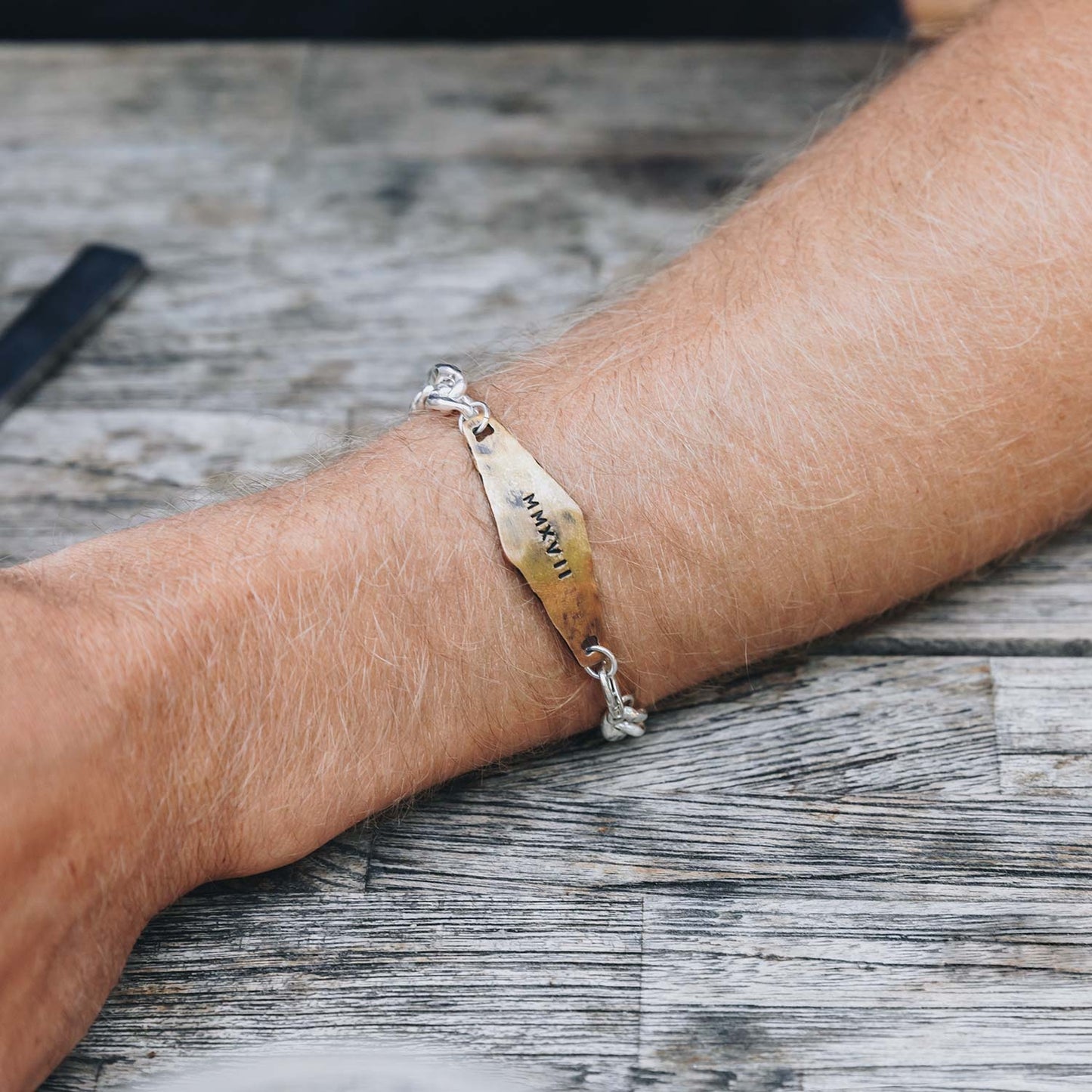 Identity Bracelet (Sterling Silver + Brass)