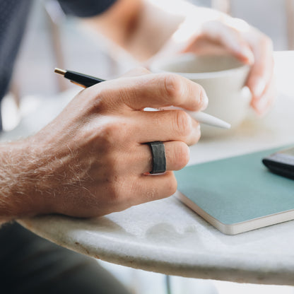 Strong + True Ring (Silver Sterling & Black)