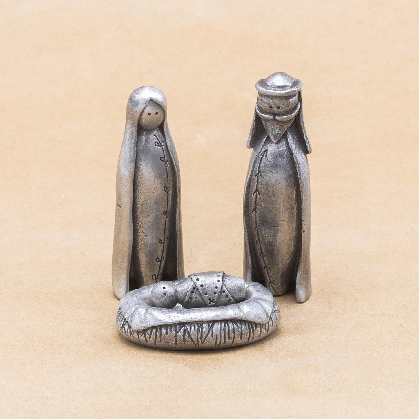 Holy Family Nativity Figurine Set (pewter)