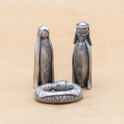 Holy Family Nativity Figurine Set (pewter)