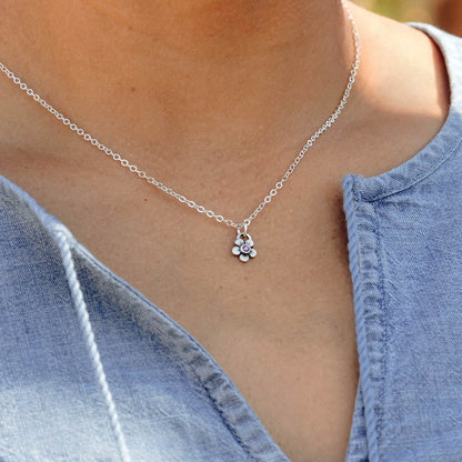 Birthstone Bloom Necklace (Sterling Silver)