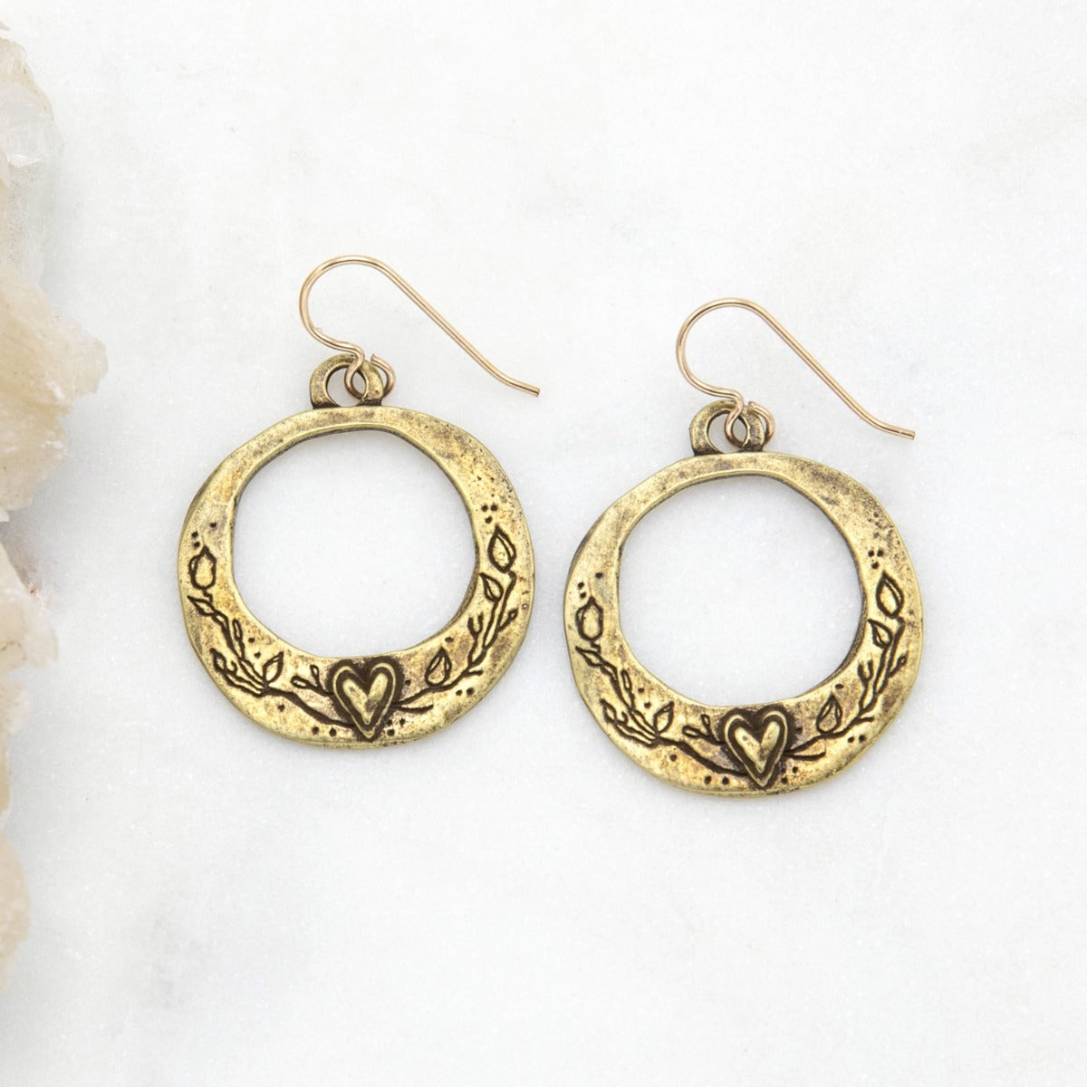 Let Love Grow Hoop Earrings (Gold Plated)