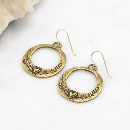 Let Love Grow Hoop Earrings (Gold Plated)