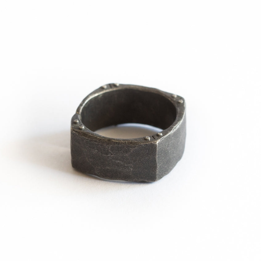 Strong + True Ring (Silver Sterling & Black)
