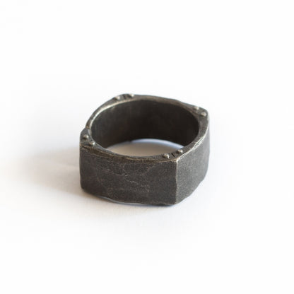 Strong + True Ring (Silver Sterling & Black)