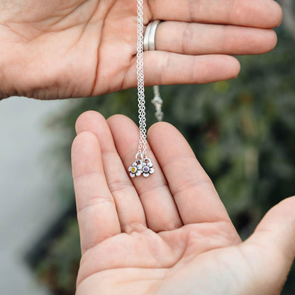 Birthstone Bloom Necklace (Sterling Silver)