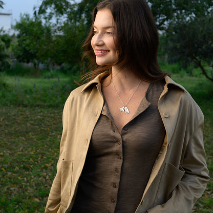 Personalized Birthstone Bloom Jumble Necklace (Sterling Silver)