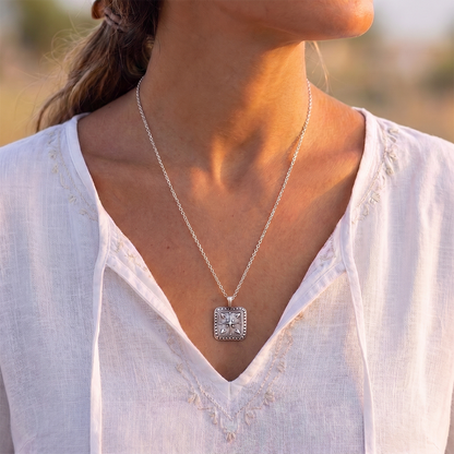 Free Gift - Four Corners Of Love Necklace (Pewter)