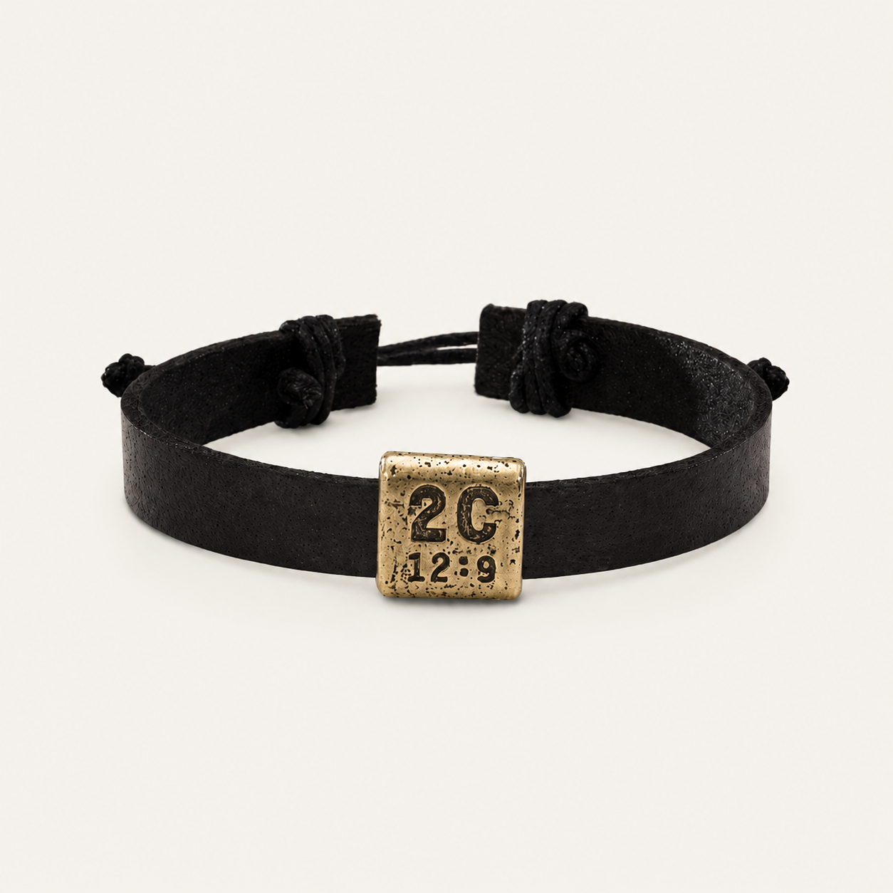 Equitable Leather Verse Bracelet (Black, Gold-Plated) - Lisa Leonard Designs