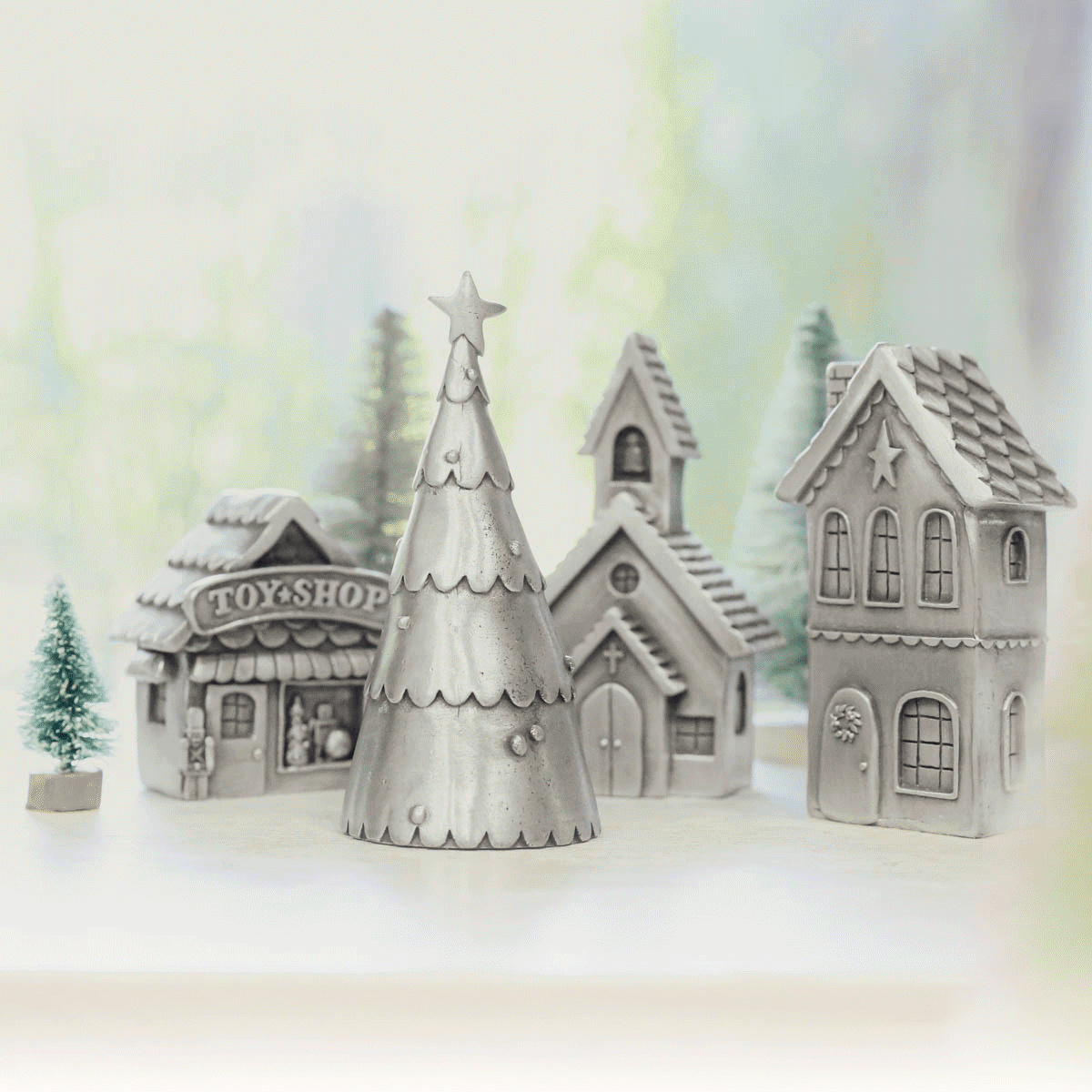 Winter Wonderland Village Set (Pewter) - Lisa Leonard Designs
