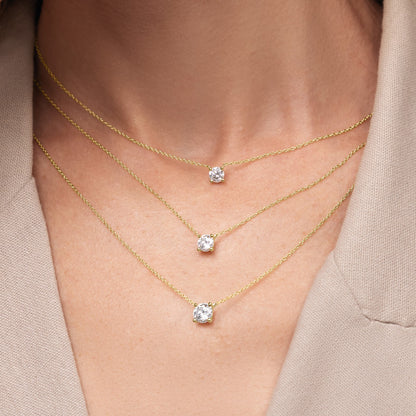 You are a Light Diamond Solitaire Pendant Necklace 0.75ct (14K Solid Gold)