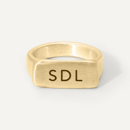 Make Your Mark Signet Ring (10K Solid Gold)