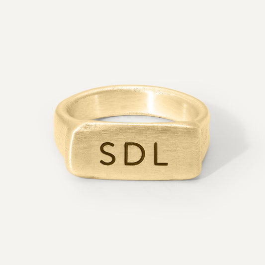 Make Your Mark Signet Ring (10K Solid Gold)