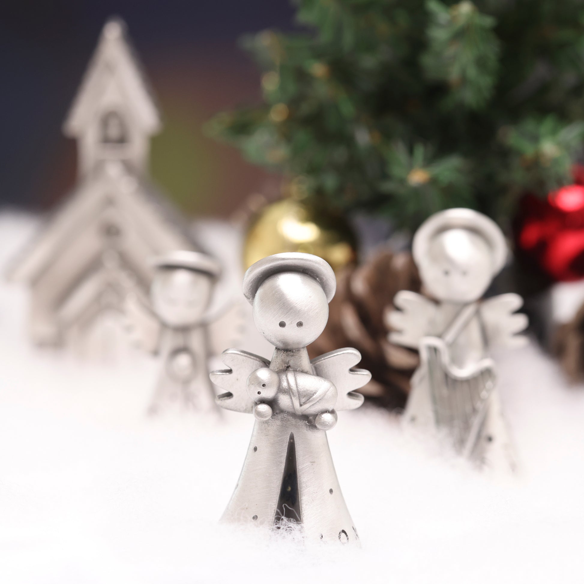 Safely Held Angel With Baby (Pewter) - Lisa Leonard Designs