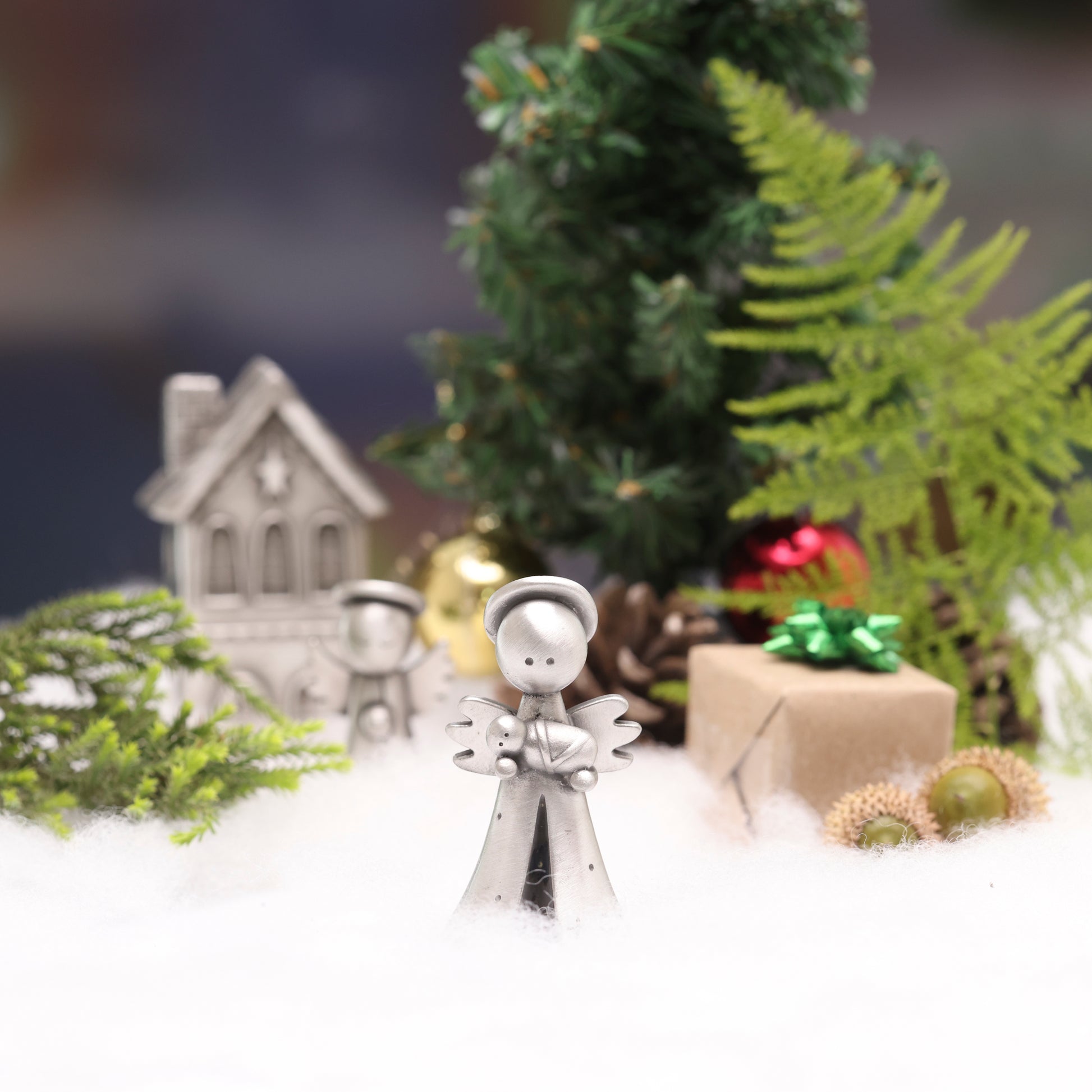 Safely Held Angel With Baby (Pewter) - Lisa Leonard Designs