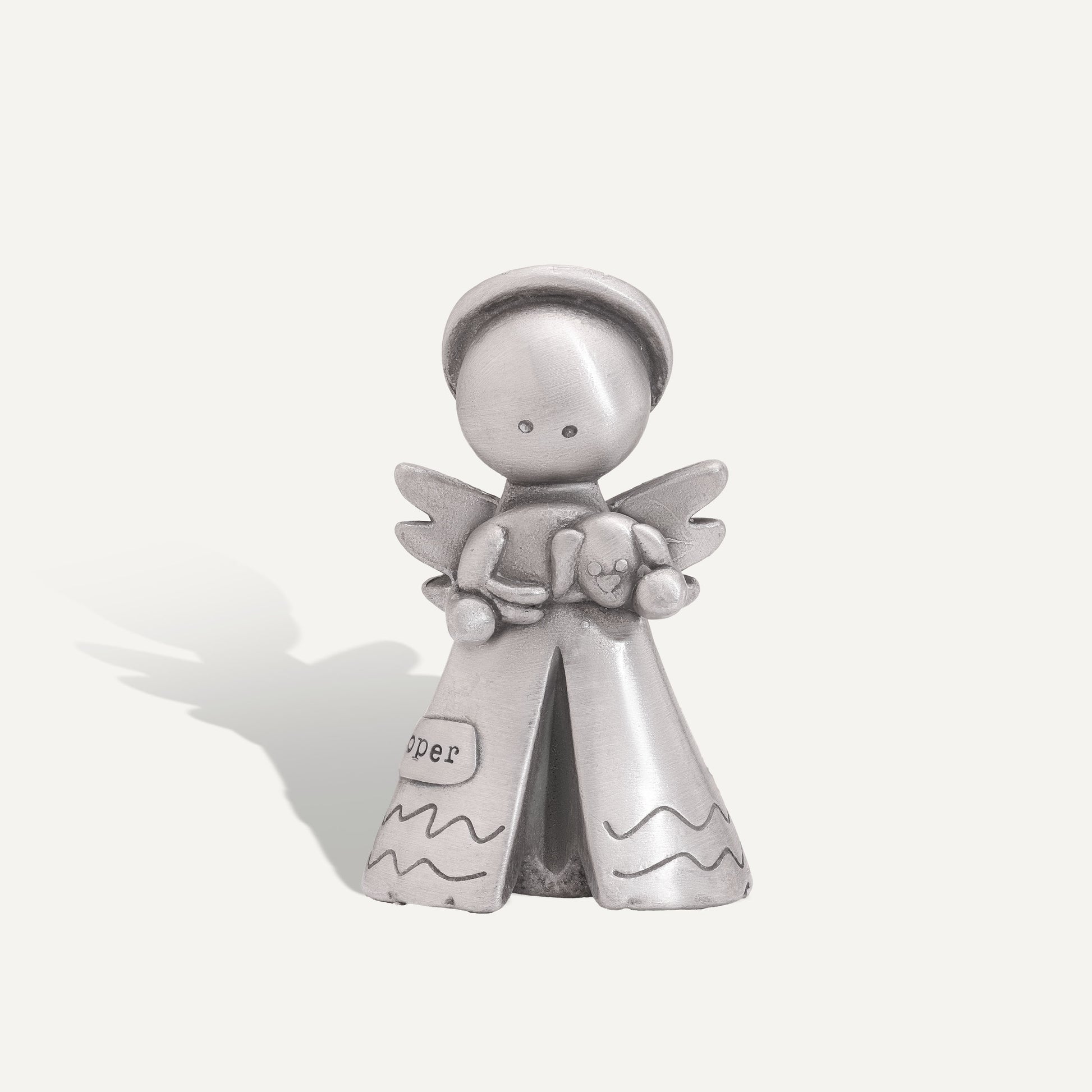 Personalized Safely Held Angel With Dog (Pewter) - Lisa Leonard Designs