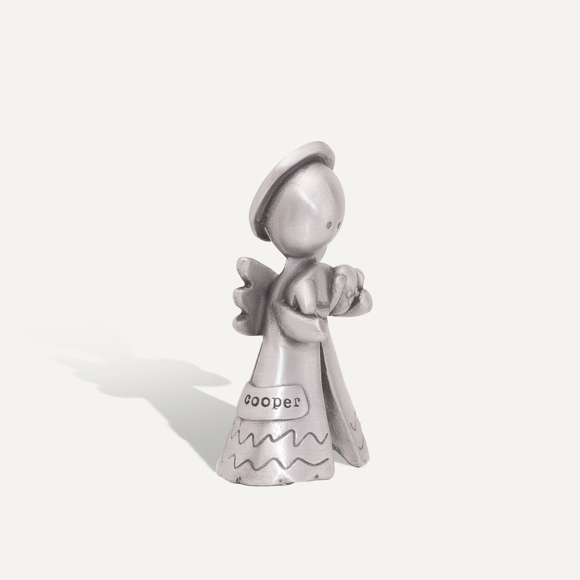 Personalized Safely Held Angel With Dog (Pewter) - Lisa Leonard Designs