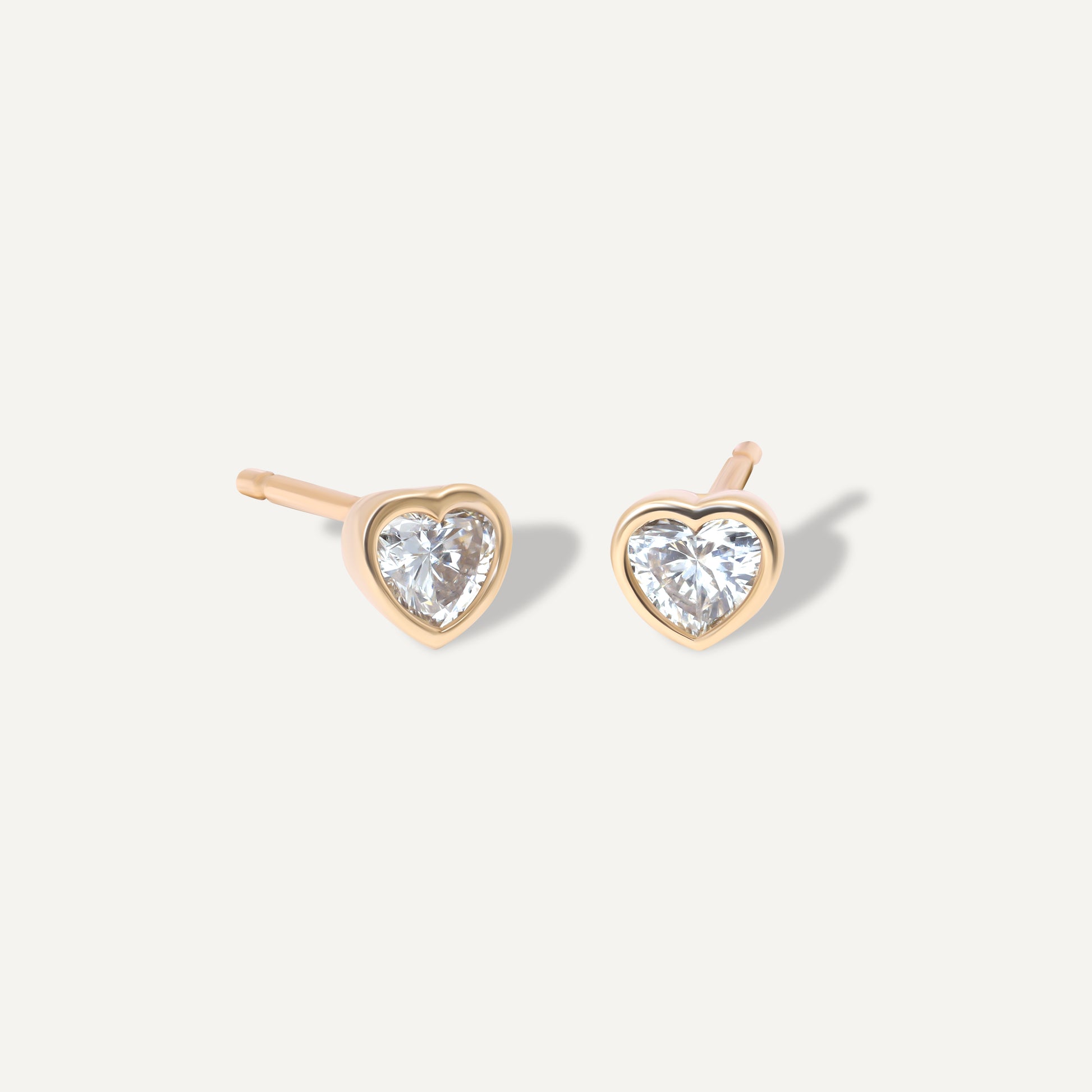 Diamond Glimmer Heart Earrings (14K Solid Gold) - Lisa Leonard Designs