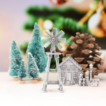 Working Windmill Winter Wonderland (Pewter)