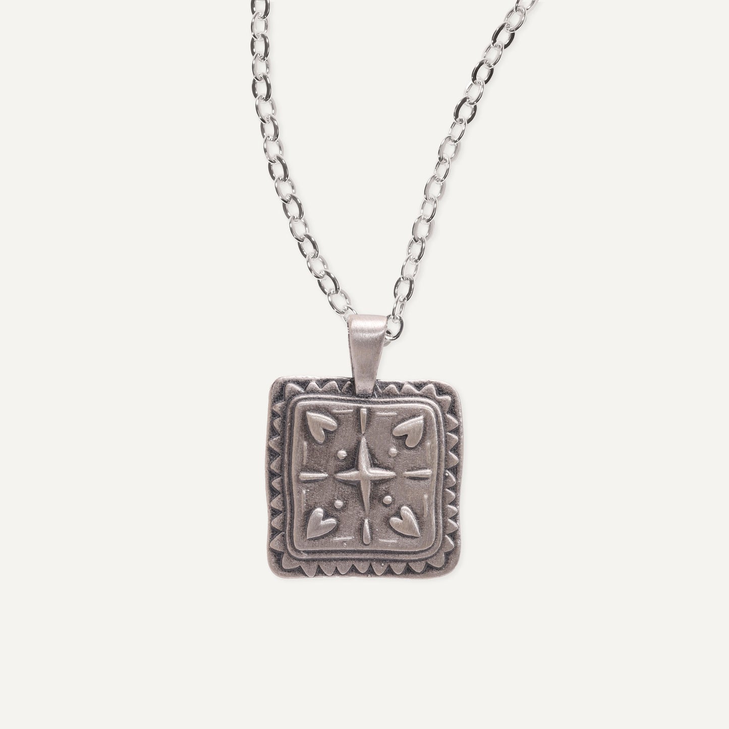 Free Gift - Four Corners Of Love Necklace (Pewter)