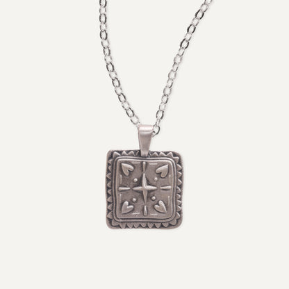 Free Gift - Four Corners Of Love Necklace (Pewter)