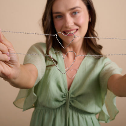 Petite Peaceful Heart Necklace (Sterling Silver)