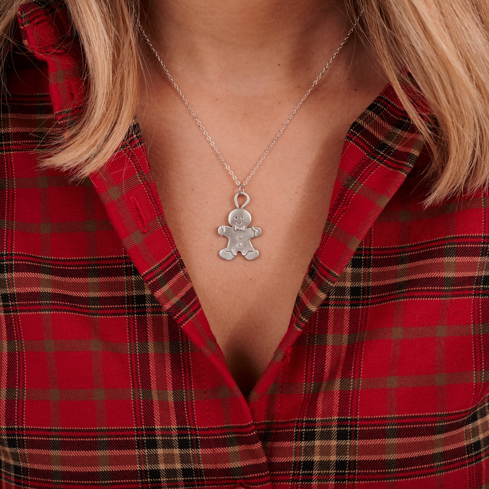 Mr. Gingerbread Necklace (Pewter) - Lisa Leonard Designs