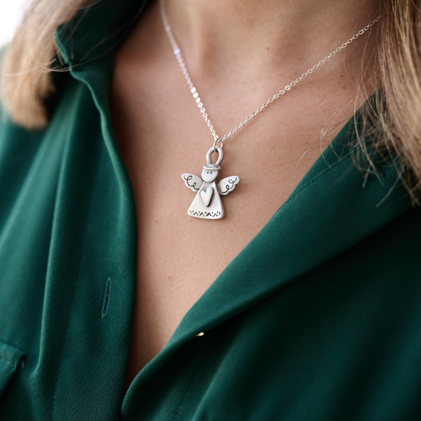 Angel Of Love Necklace (Pewter)