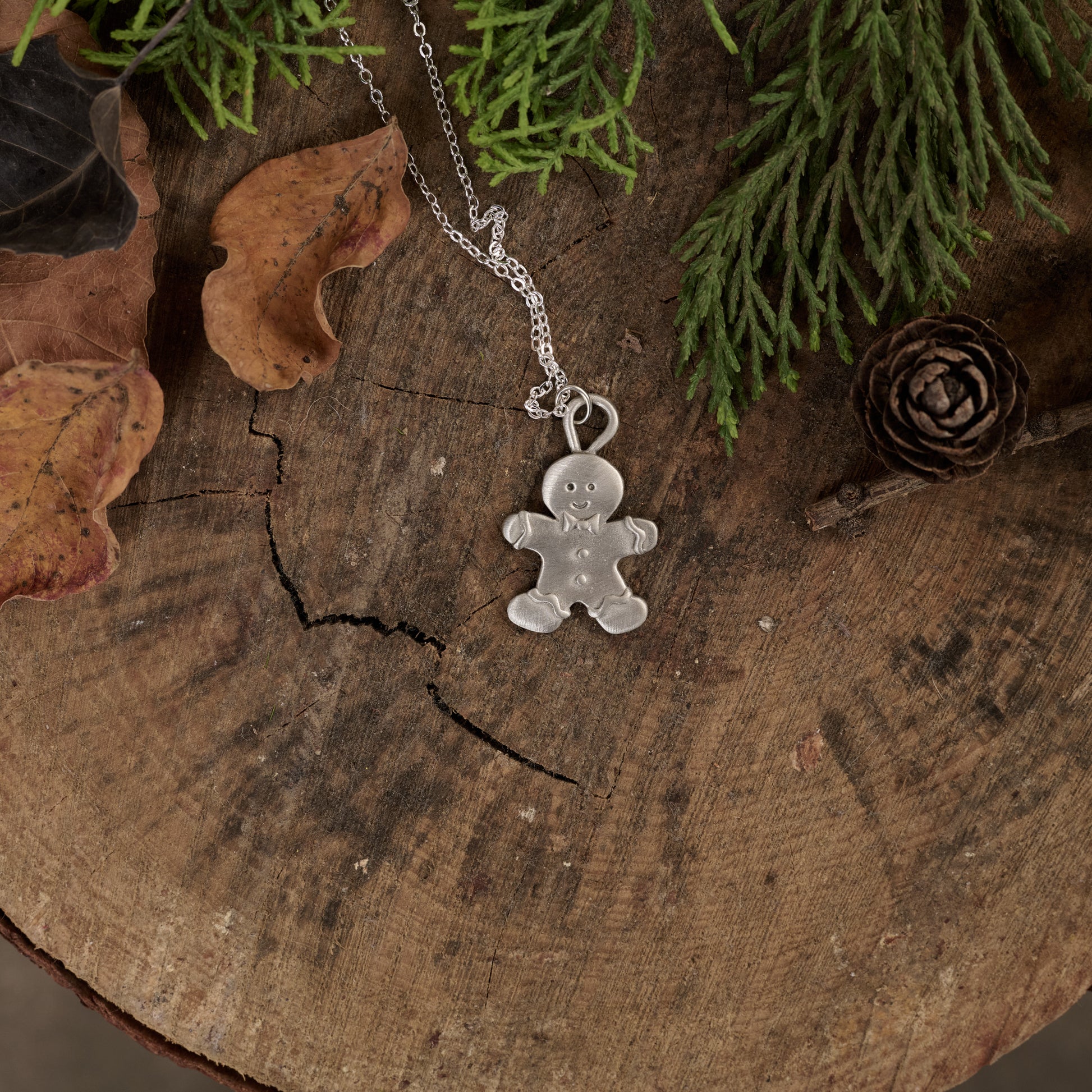 Mr. Gingerbread Necklace (Pewter) - Lisa Leonard Designs