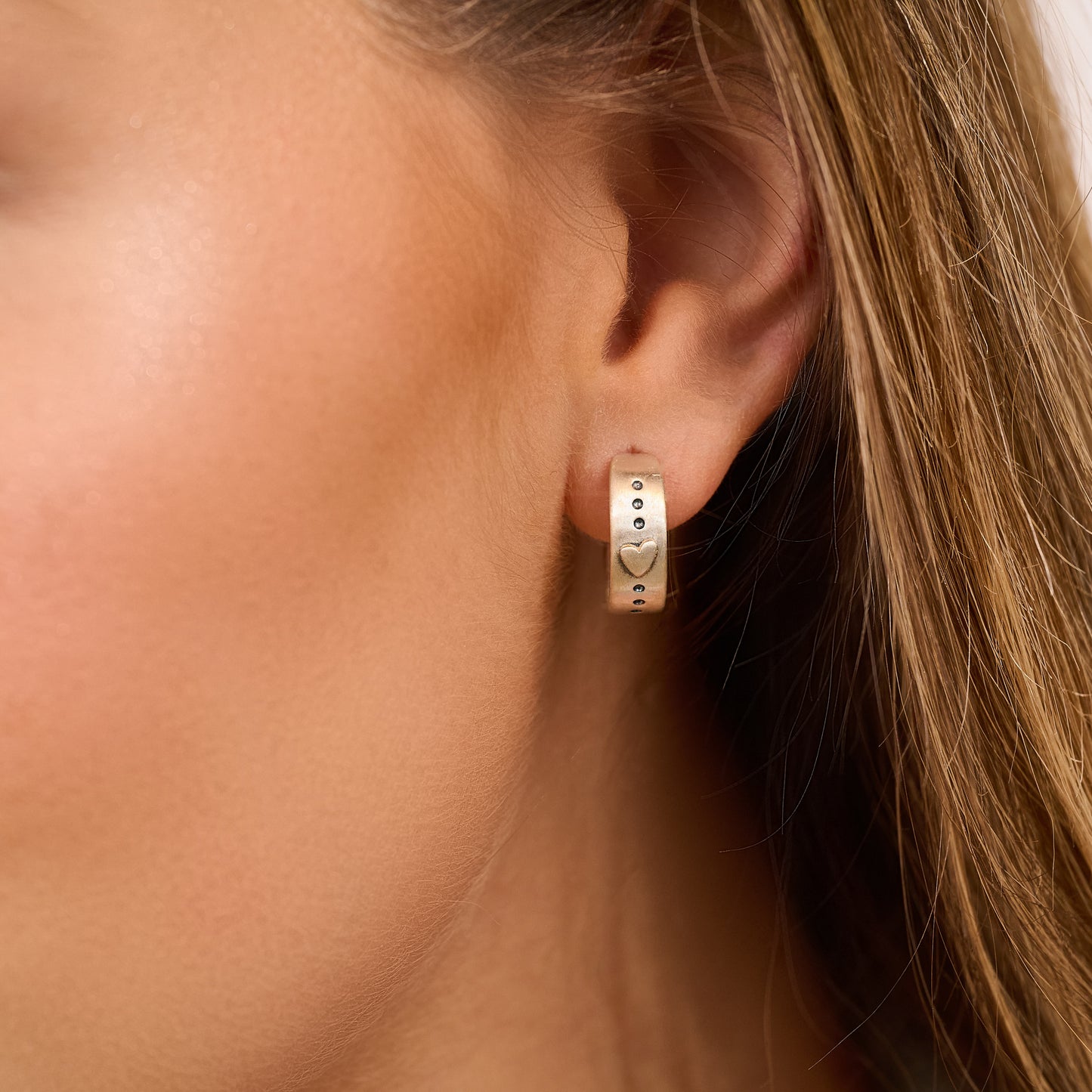 Spark Of Love Classic Hoop Earrings (Sterling Silver)