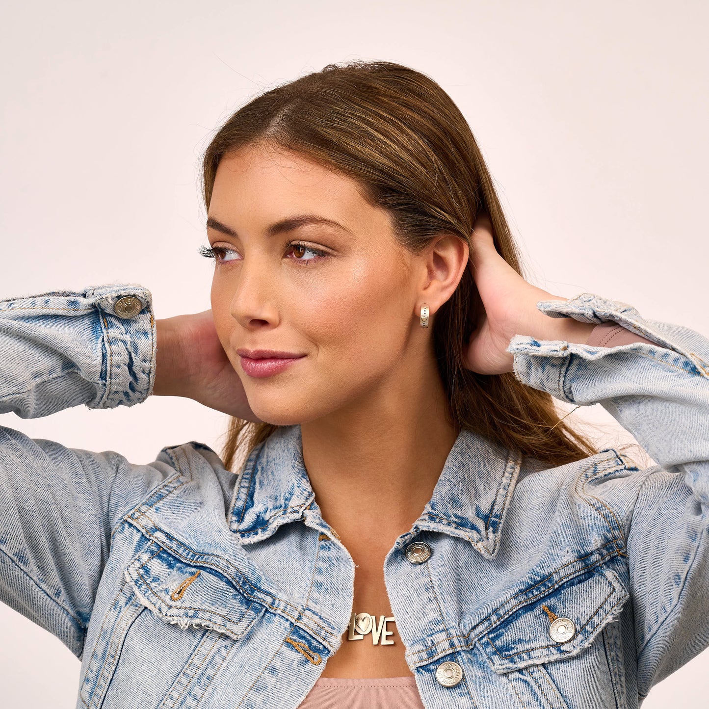 Spark Of Love Classic Hoop Earrings (Sterling Silver)