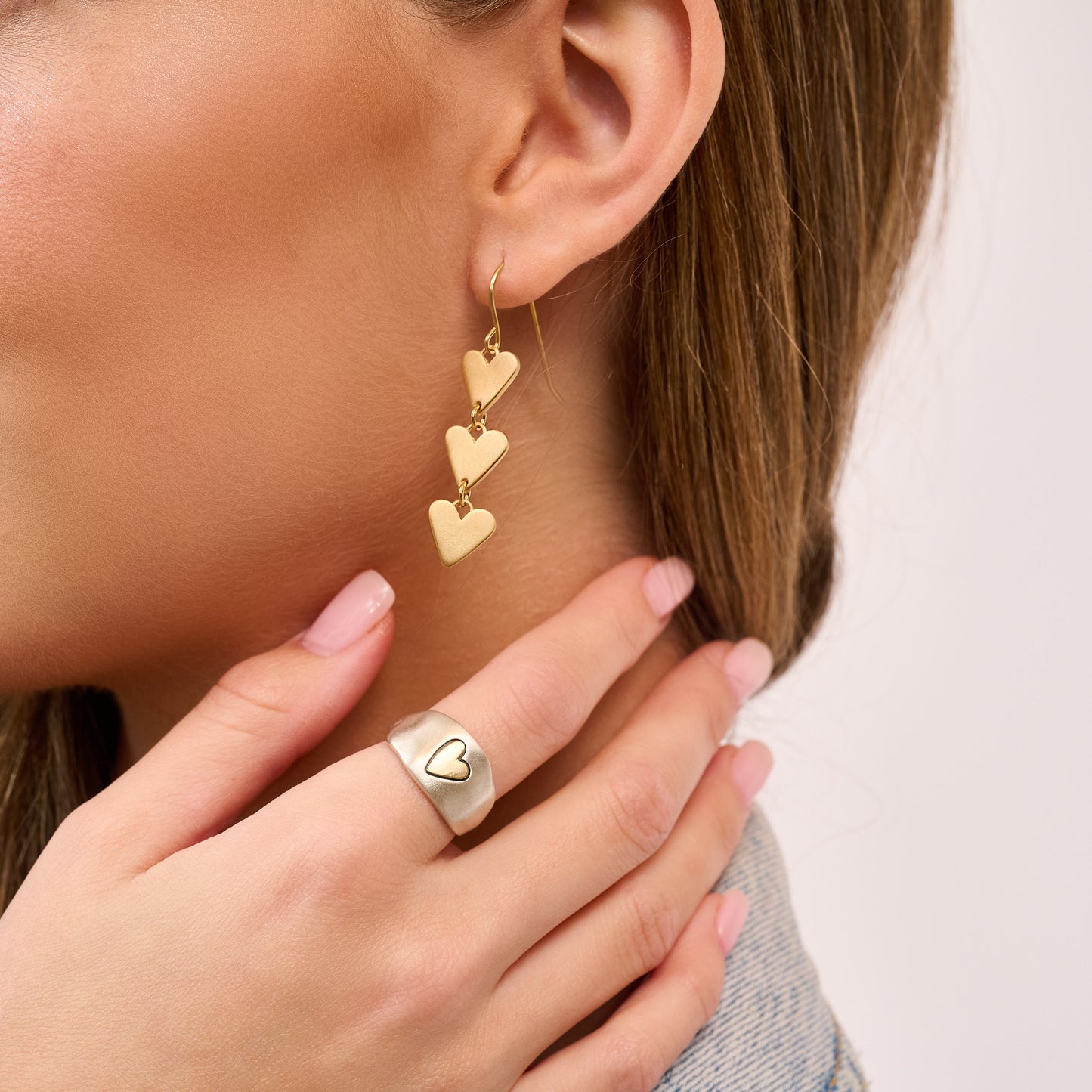 Here's My Heart Mixed Metal Ring (Sterling Silver)