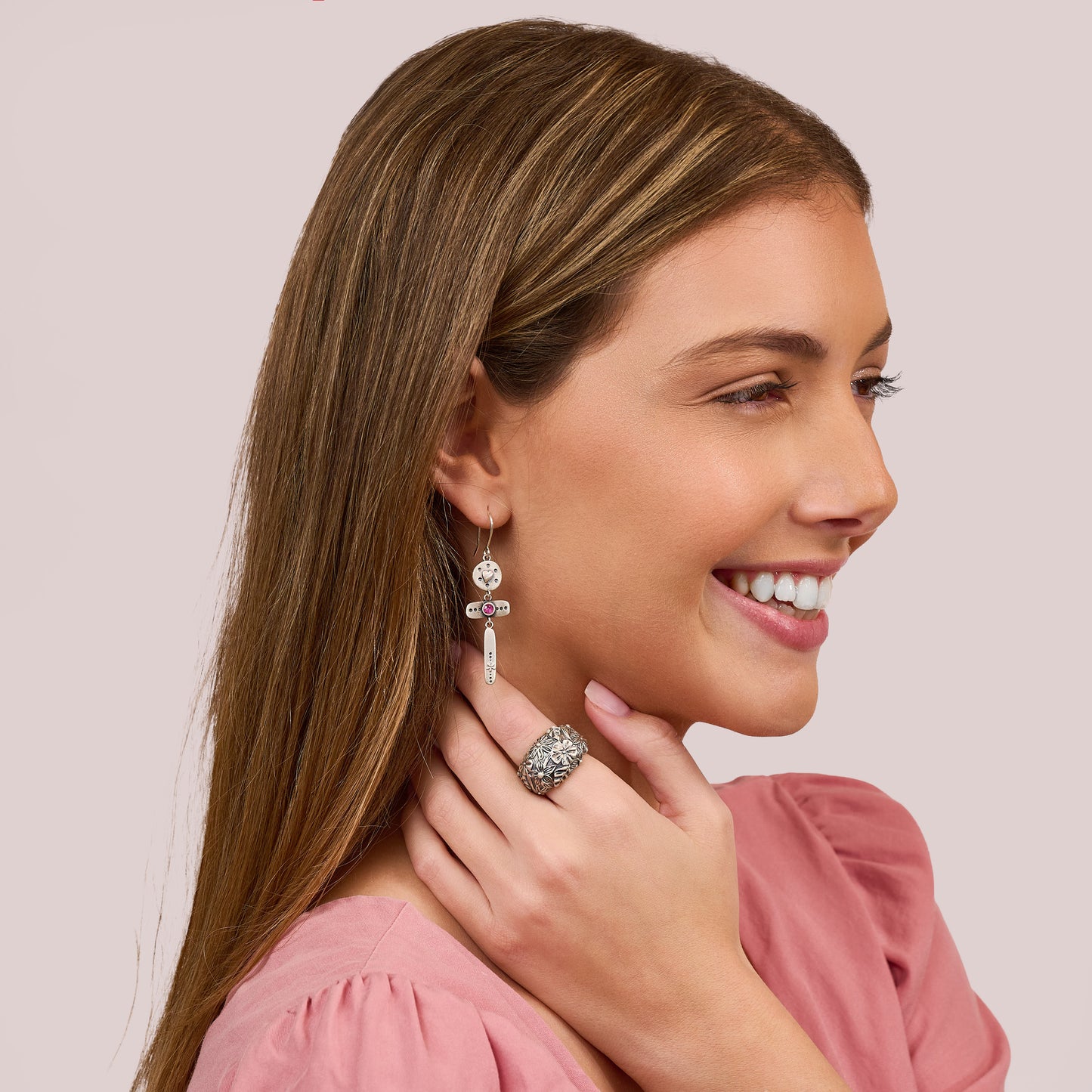 Hopeful Hearts Drop Earrrings (Sterling Silver)