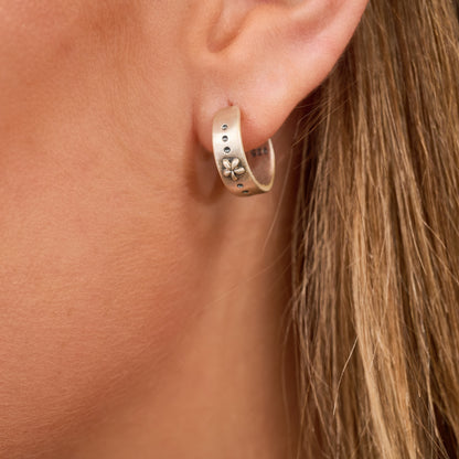 Spark Of Nature Classic Hoop Earrings (Sterling Silver)
