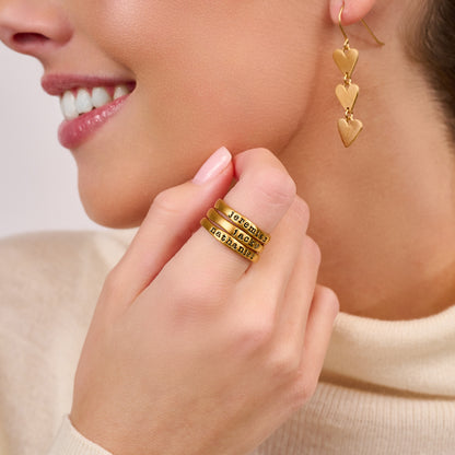 Happy Heart Earrings (Gold Plated)