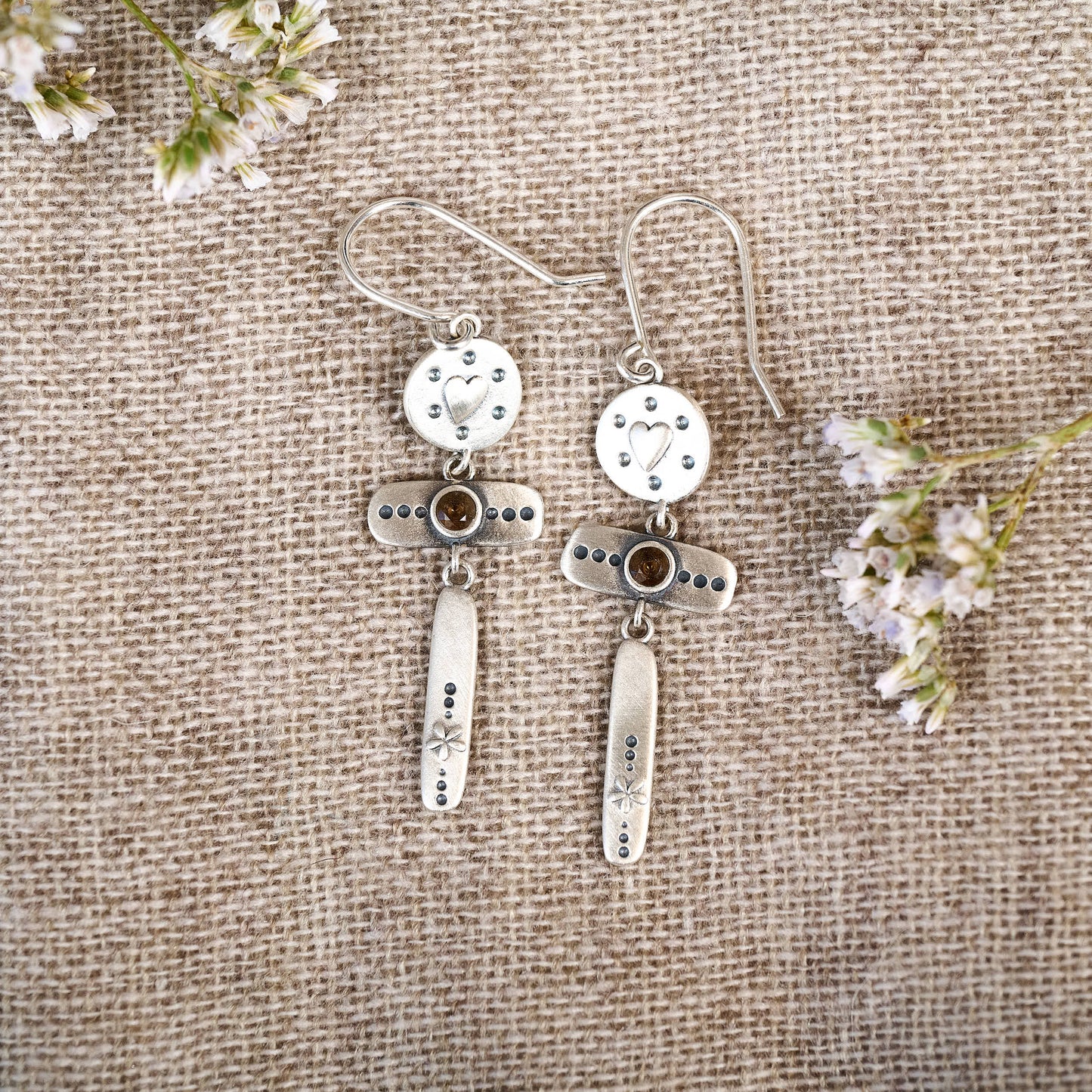 Hopeful Hearts Drop Earrrings (Sterling Silver)