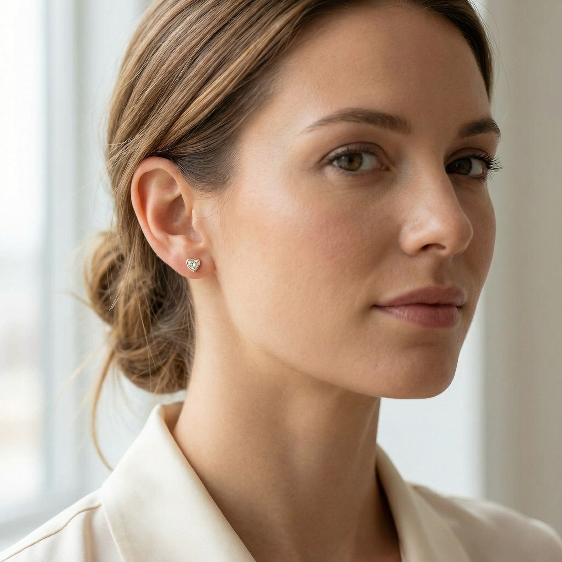 Diamond Glimmer Heart Earrings (14K Solid Gold) - Lisa Leonard Designs