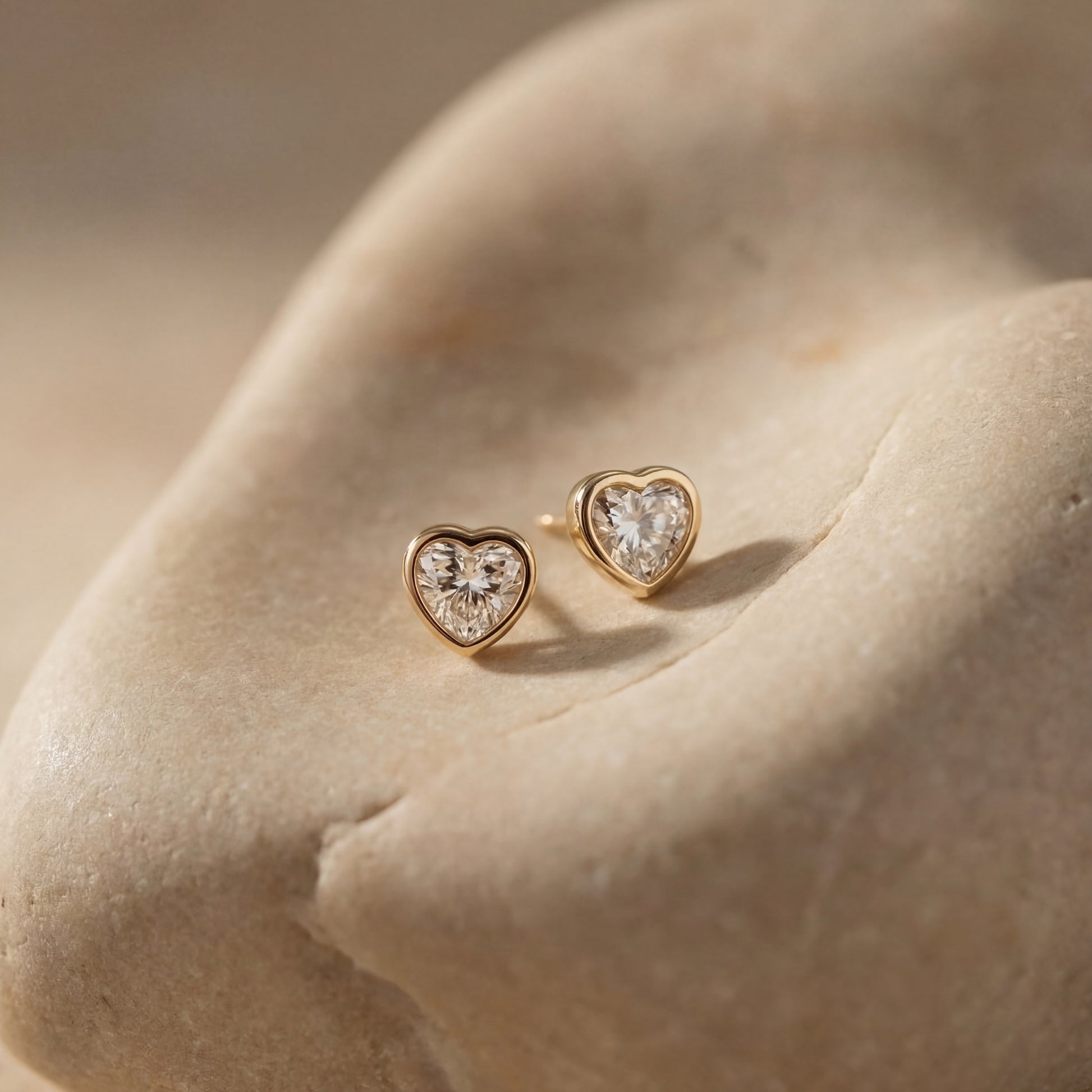 Diamond Glimmer Heart Earrings (14K Solid Gold) - Lisa Leonard Designs